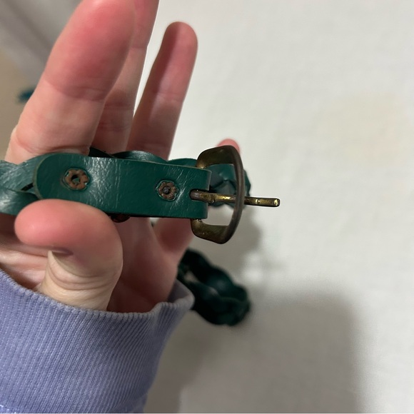 Vintage dark turquoise belt - Picture 4 of 4